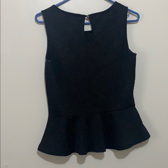 Black Floral Ruffle Shirt - Picture 2 of 4